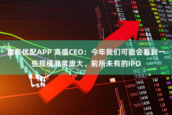 富农优配APP 高盛CEO：今年我们可能会看到一些规模非常庞大、前所未有的IPO
